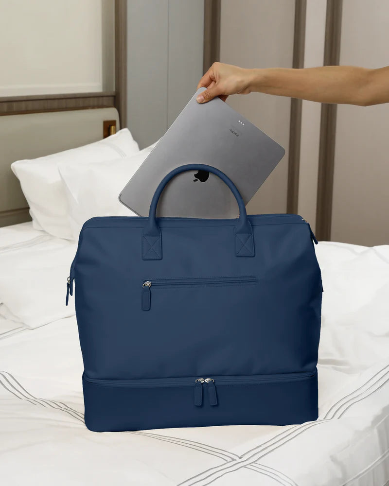 NOBL Travel Drop Bottom Cabin Weekender Bag - Midnight Navy