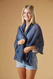 Bucky Classic Insect Shield Scarf Navy