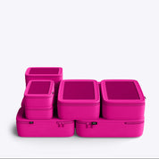 NOBL Travel Compressible 6 Piece Packing Cube Set - Hot Pink (Minor Cosmetic Imperfection)