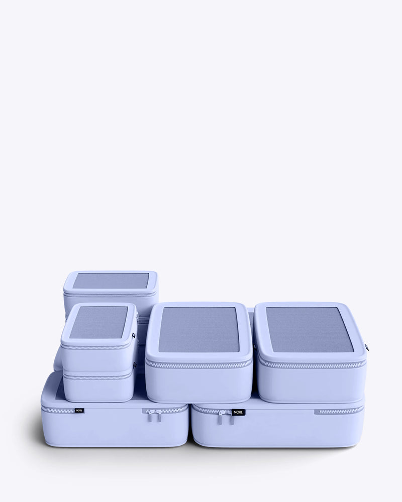 NOBL Travel Compressible 6 Piece Packing Cube Set - Lavender