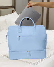 NOBL Travel Drop Bottom Weekender Bag - Ice Blue