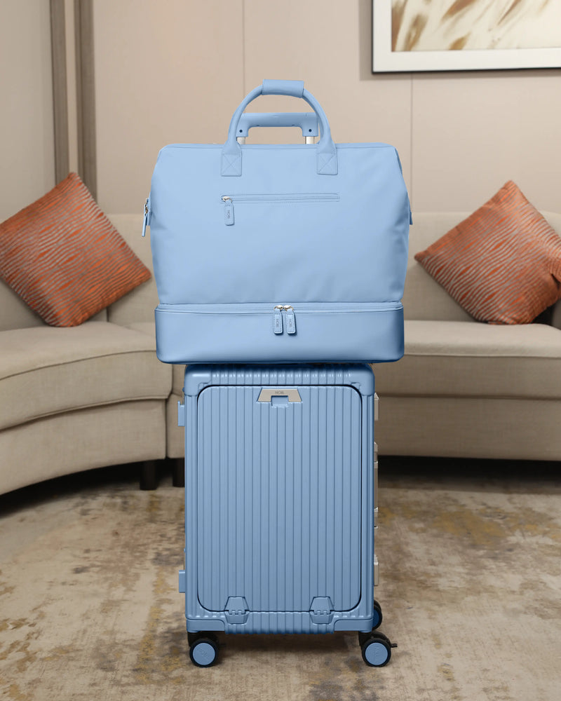 NOBL Travel Drop Bottom Weekender Bag - Ice Blue