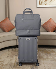 NOBL Travel Drop Bottom Weekender Bag - Slate