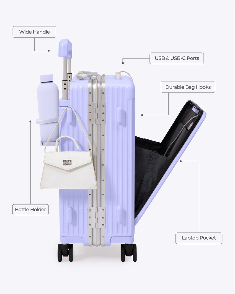 NOBL Travel Carry-On: All-In-One Wide Handle - Lavender