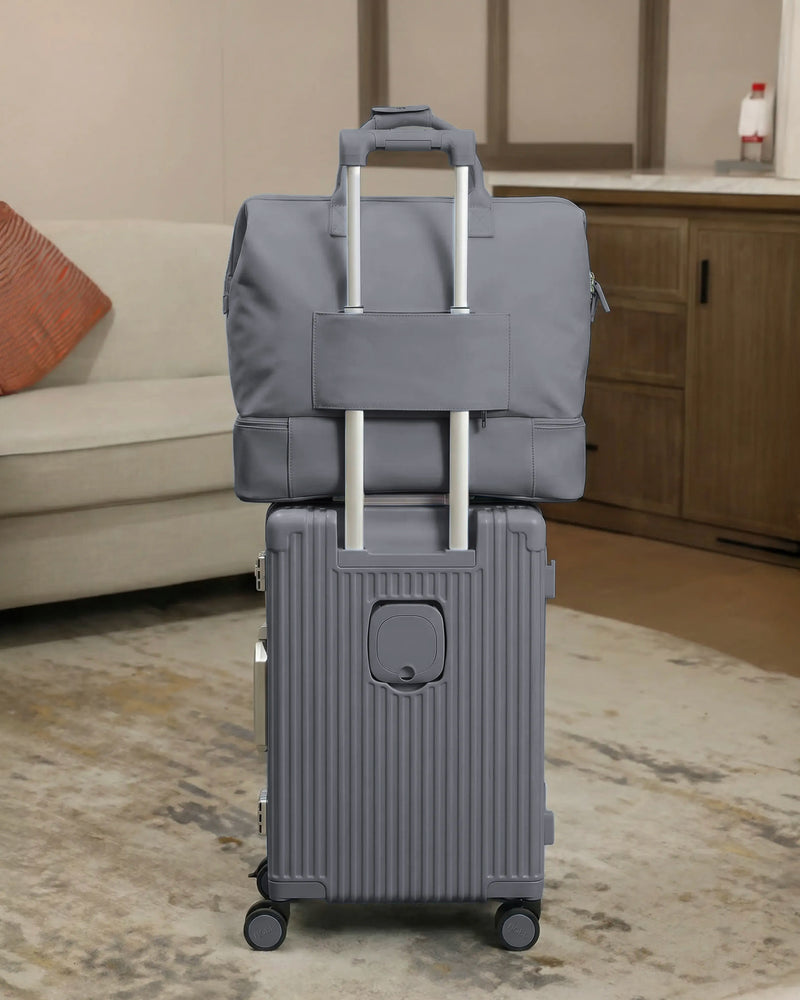 NOBL Travel Drop Bottom Weekender Bag - Slate