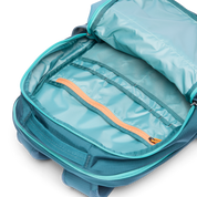 Cotopaxi Allpa 26L Daypack - Blue Spruce and Abyss Top View of Inside Compartment
