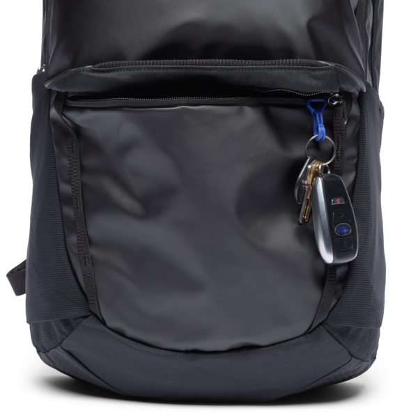 Cotopaxi Allpa 26L Daypack - Cotopaxi Black Front View of Bottom Pocket