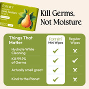 Fomin Travel Size Hand Sanitizer Wipes - Honey Pear