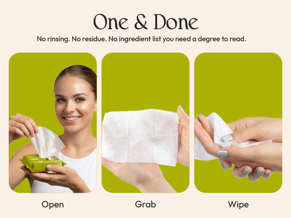 Fomin Travel Size Hand Sanitizer Wipes - Honey Pear