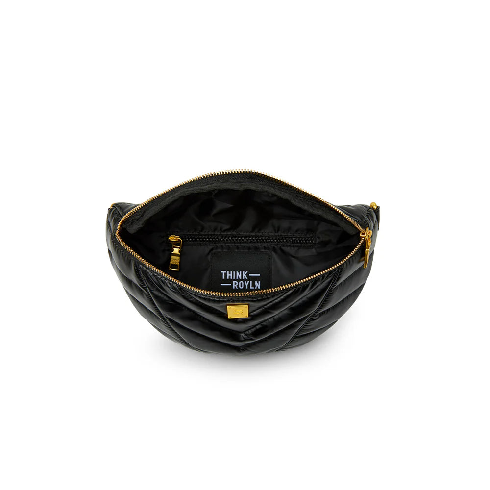 Think Royln Little Runaway Crossbody/Fanny Pack - Pearl Black/Gold