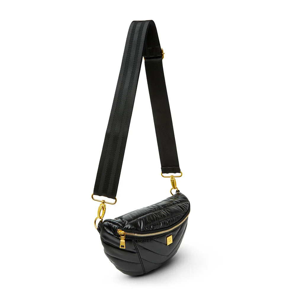 Think Royln Little Runaway Crossbody/Fanny Pack - Pearl Black/Gold