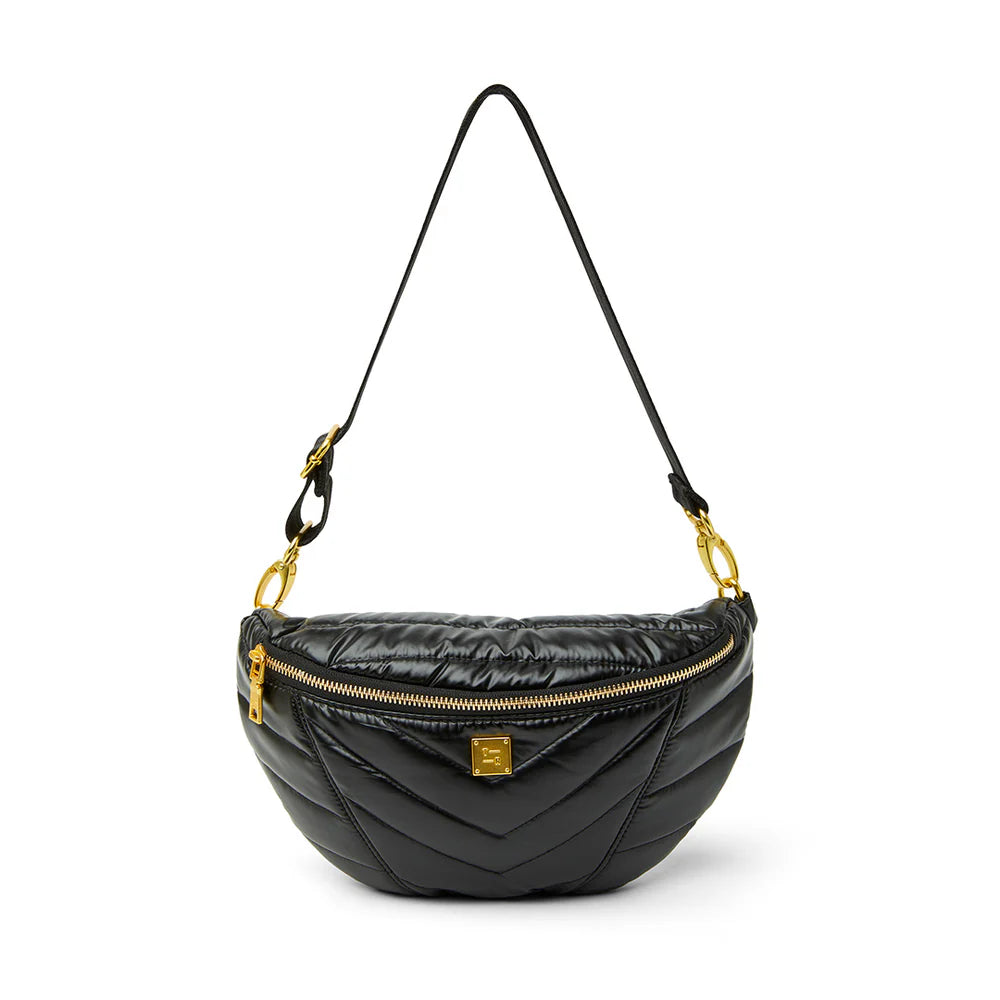 Think Royln Little Runaway Crossbody/Fanny Pack - Pearl Black/Gold