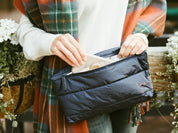 Hi Love Puffer Crossbody Purse -  Navy