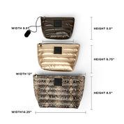 Think Royln Travel Trio Organizational Pouches Set of 3 - Python/Gold/Brown