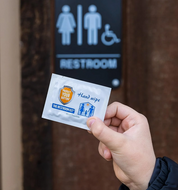 The Restroom Kit: Disposable Toilet Cover & Travel Restroom Hygiene Kit - Blue