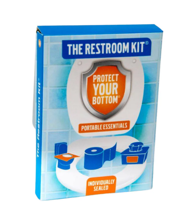 The Restroom Kit: Disposable Toilet Cover & Travel Restroom Hygiene Kit - Blue