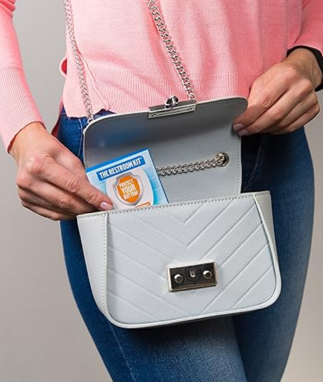 The Restroom Kit: Disposable Toilet Cover & Travel Restroom Hygiene Kit - Pink