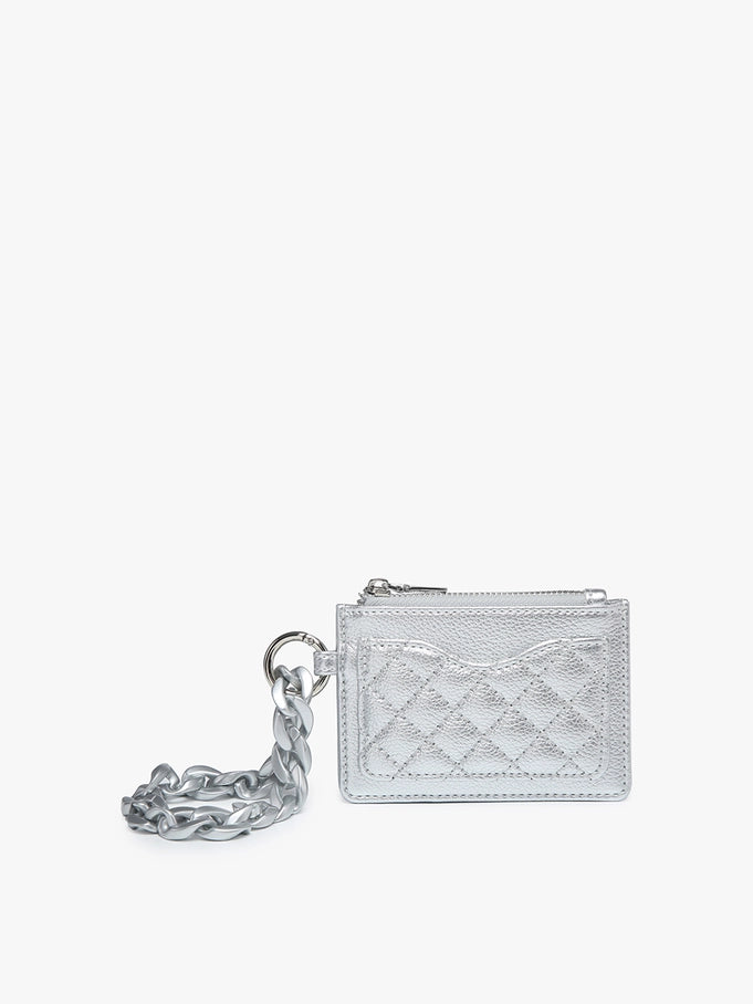 Jen & Co. Rhodes Quilted Wallet w/Chain Bangle - Silver