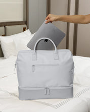 NOBL Travel Drop Bottom Cabin Weekender Bag - Silver