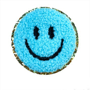 Varsity Happy Face Patch - Blue