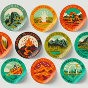 The Geoproject National Park Insulated Sticker Bottle - Coal