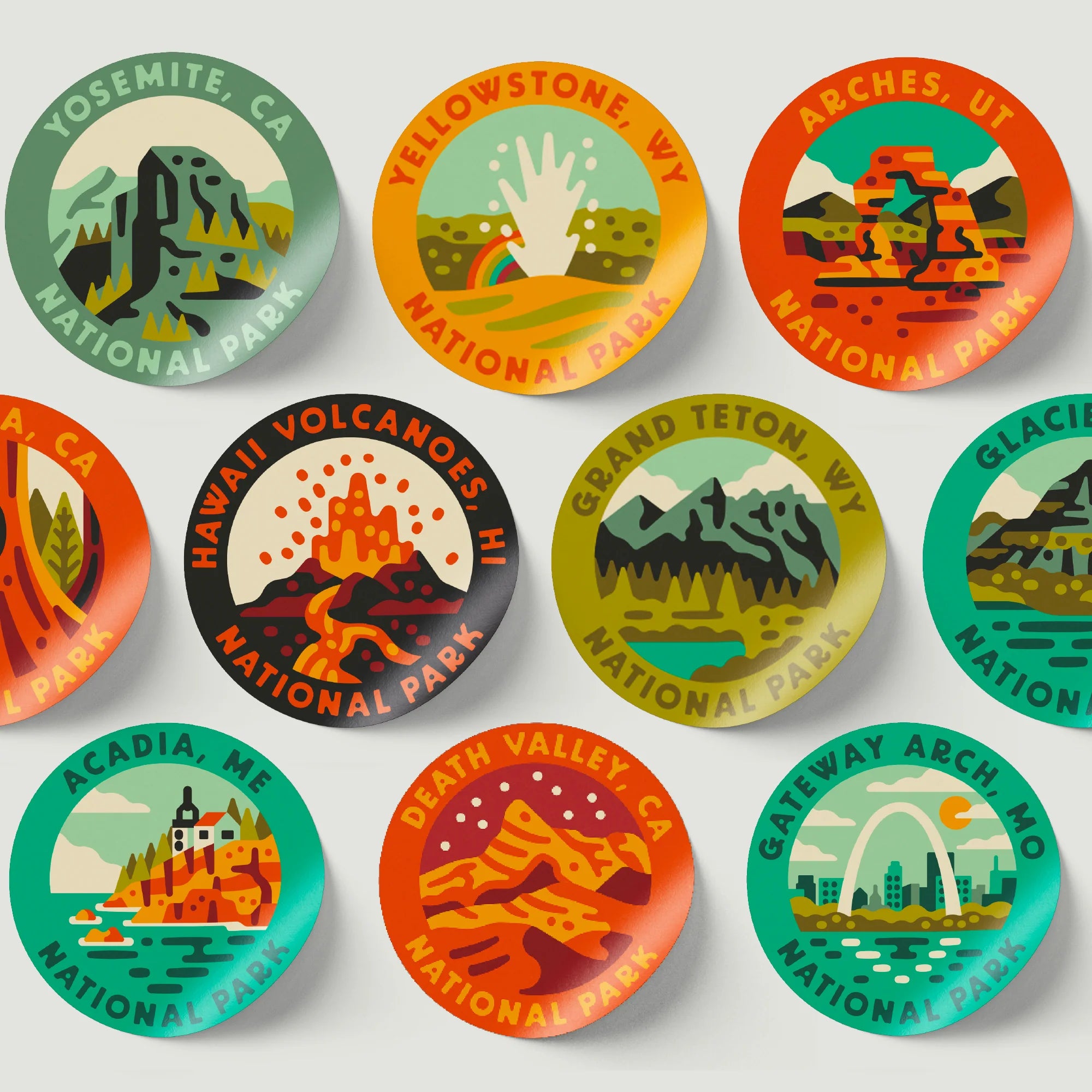 The Geoproject National Park Insulated Sticker Bottle - Coal