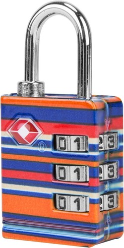 Travelon TSA Accepted Luggage Lock - Coral Stripe