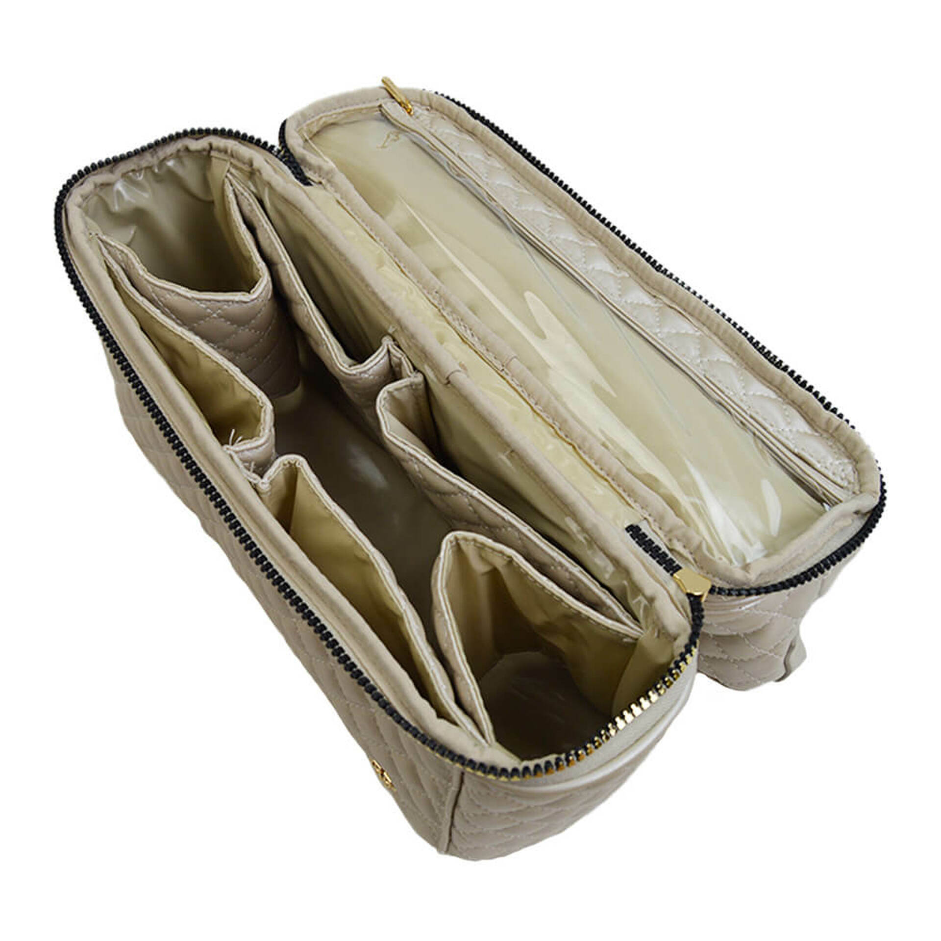 PurseN Stylist Travel Toiletry/Cosmetic Bag - Pearl Quilted