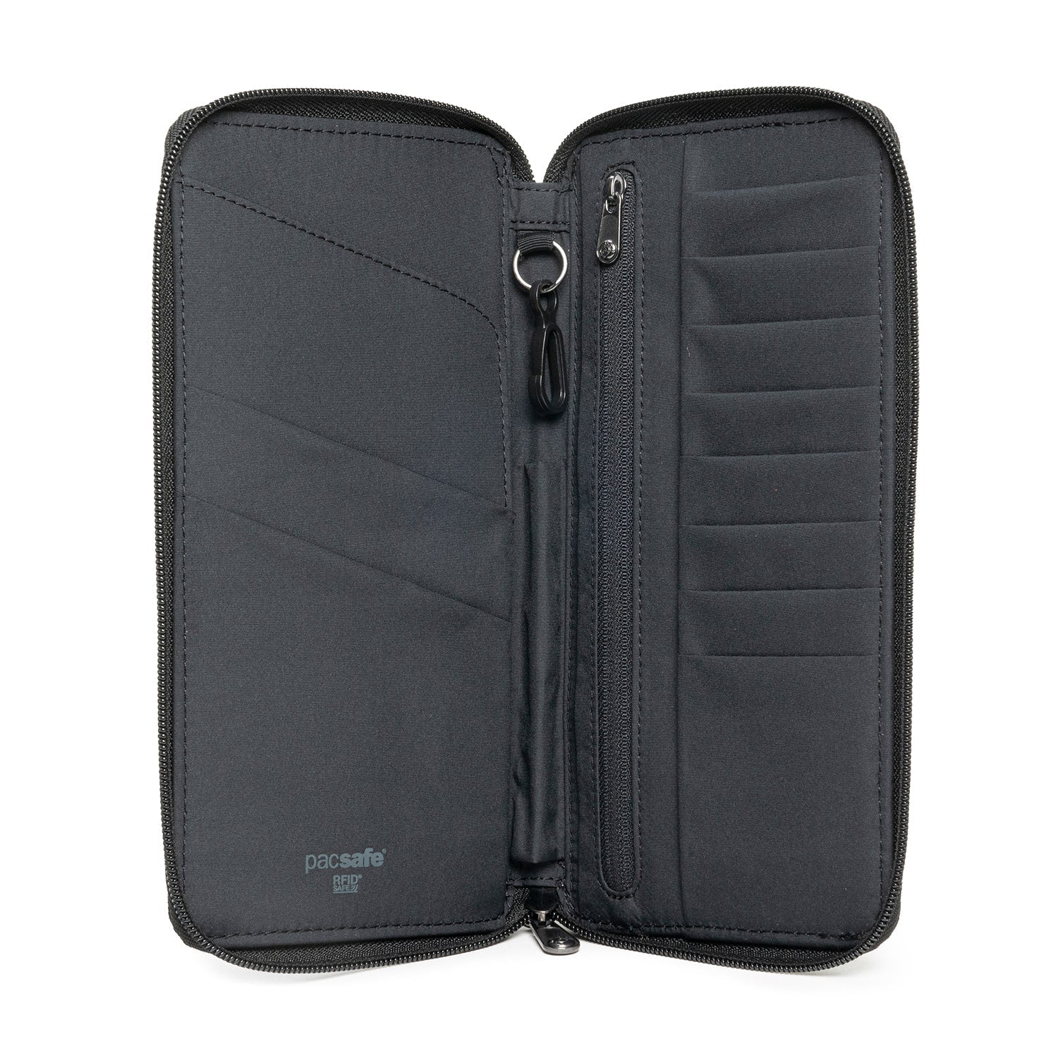 PacSafe RFIDsafe RFID Blocking Travel Wallet - Black