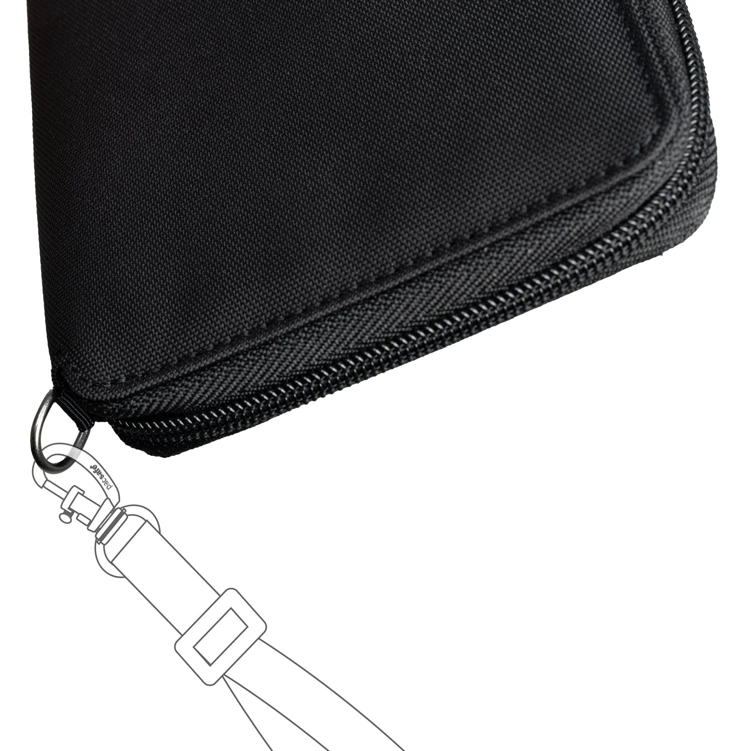 PacSafe RFIDsafe RFID Blocking Travel Wallet - Black