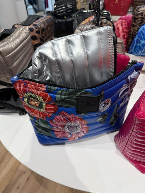 Think Royln Travel Trio Organizational Pouches Set of 3 - Blue/Silver/Fuchsia