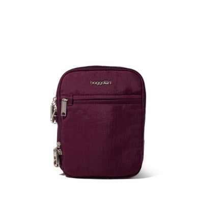 Baggallini Securtex Anti-Theft Mini Everything Crossbody - Mulberry