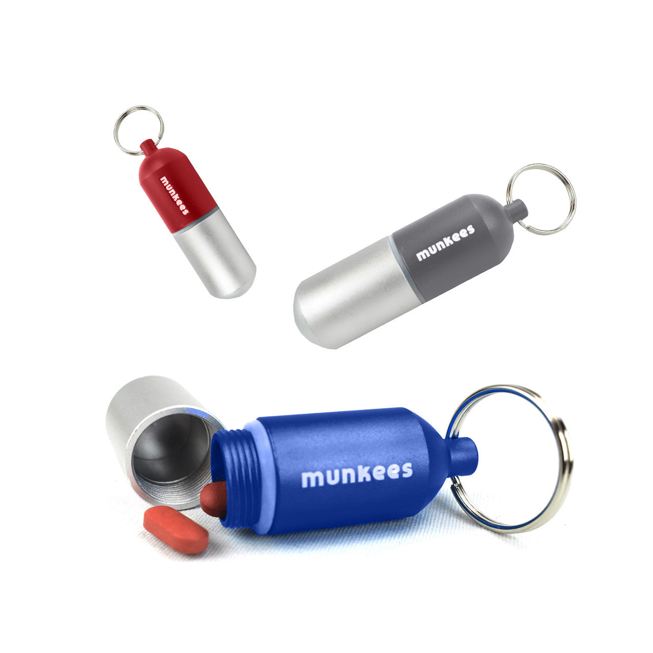 Ace Camp Waterproof Capsule Keychain - Black