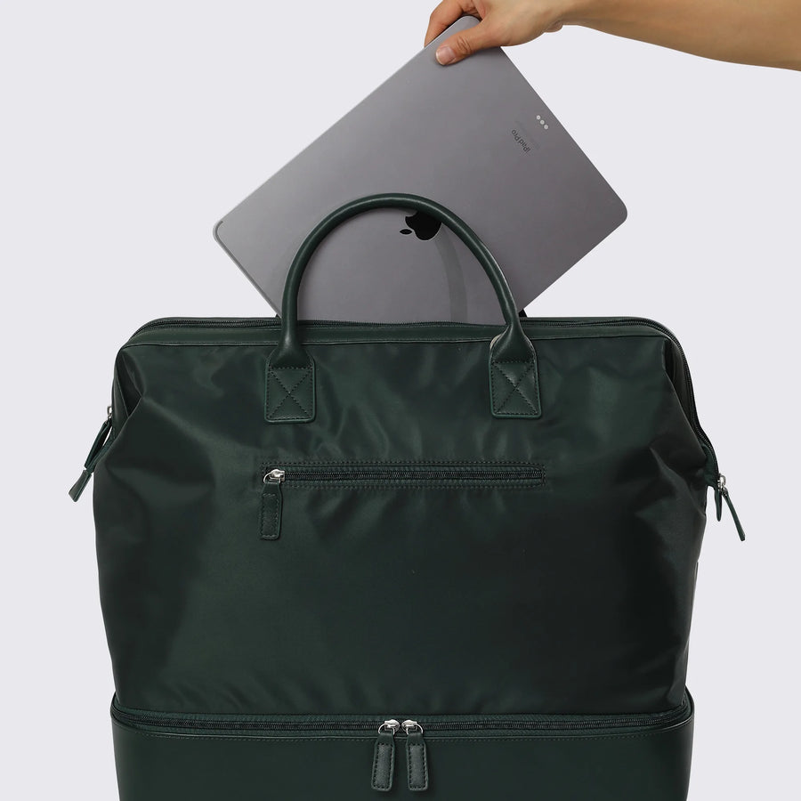 NOBL Travel Drop Bottom Weekender Bag - Forest Green