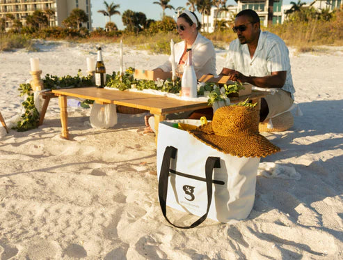 Geckobrands Waterproof Escape Beach Tote - White