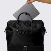 NOBL Travel Drop Bottom Weekender Bag - Jet Black