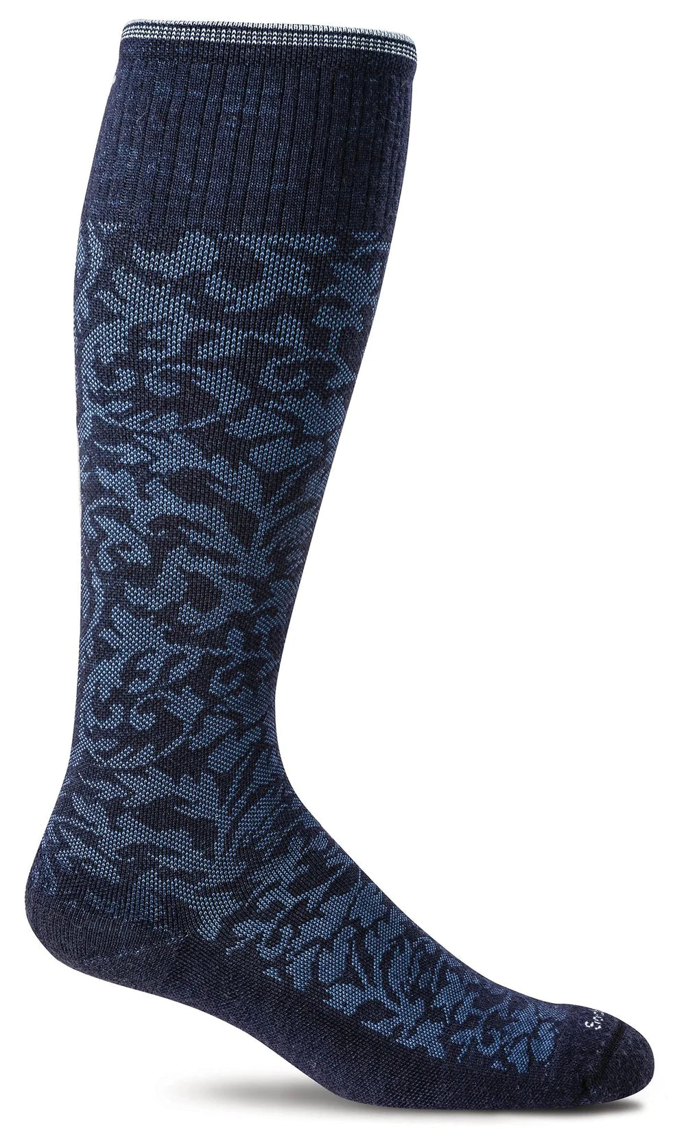 Sockwell Damask Moderate Compression Socks ML Denim