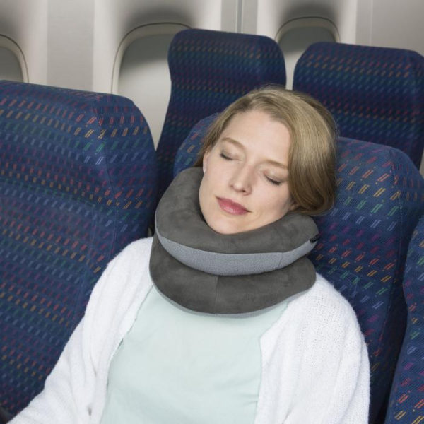 Travelon Deluxe Wrap-N-Rest Travel Pillow - Gray - Irv’s Luggage
