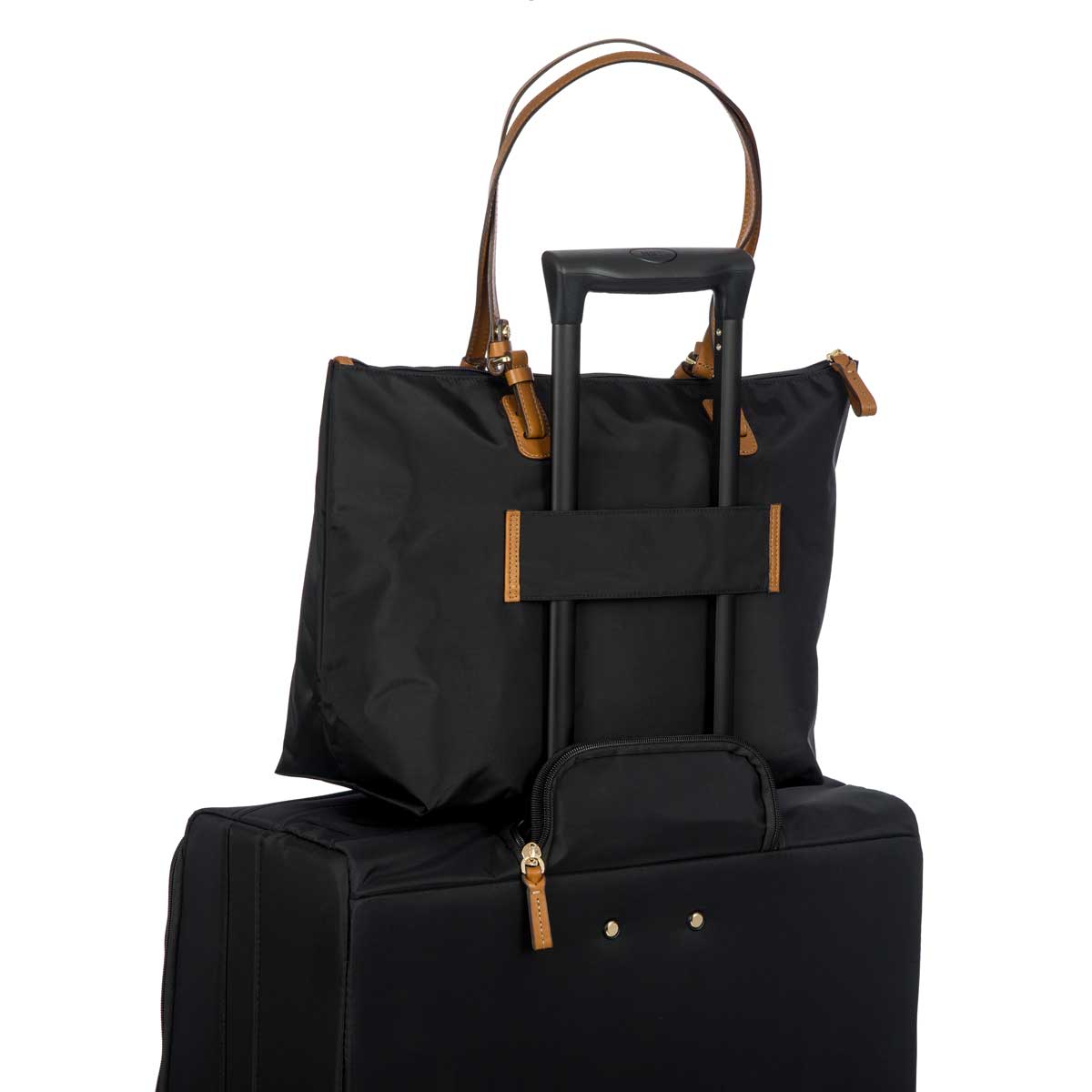Brics X-Bag Large Sportina 3-Way Shopper Tote Bag - BLACK - Irv’s Luggage